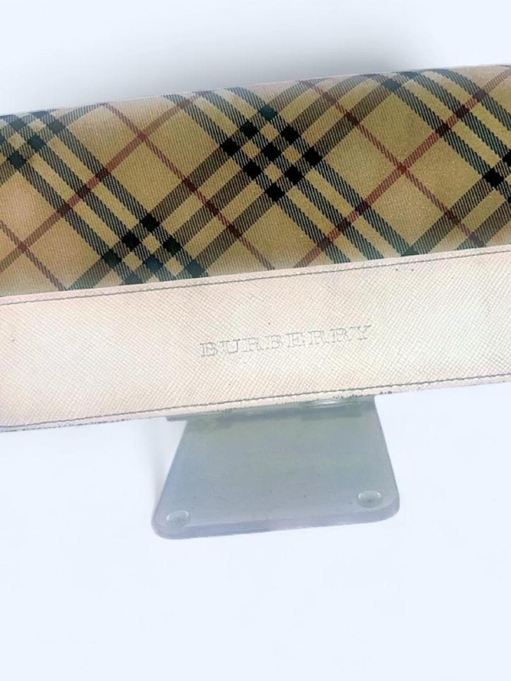 Burberry Nova Check Plaid Continental Kiss-Lock Wallet Ivory - Picture 2 of 5